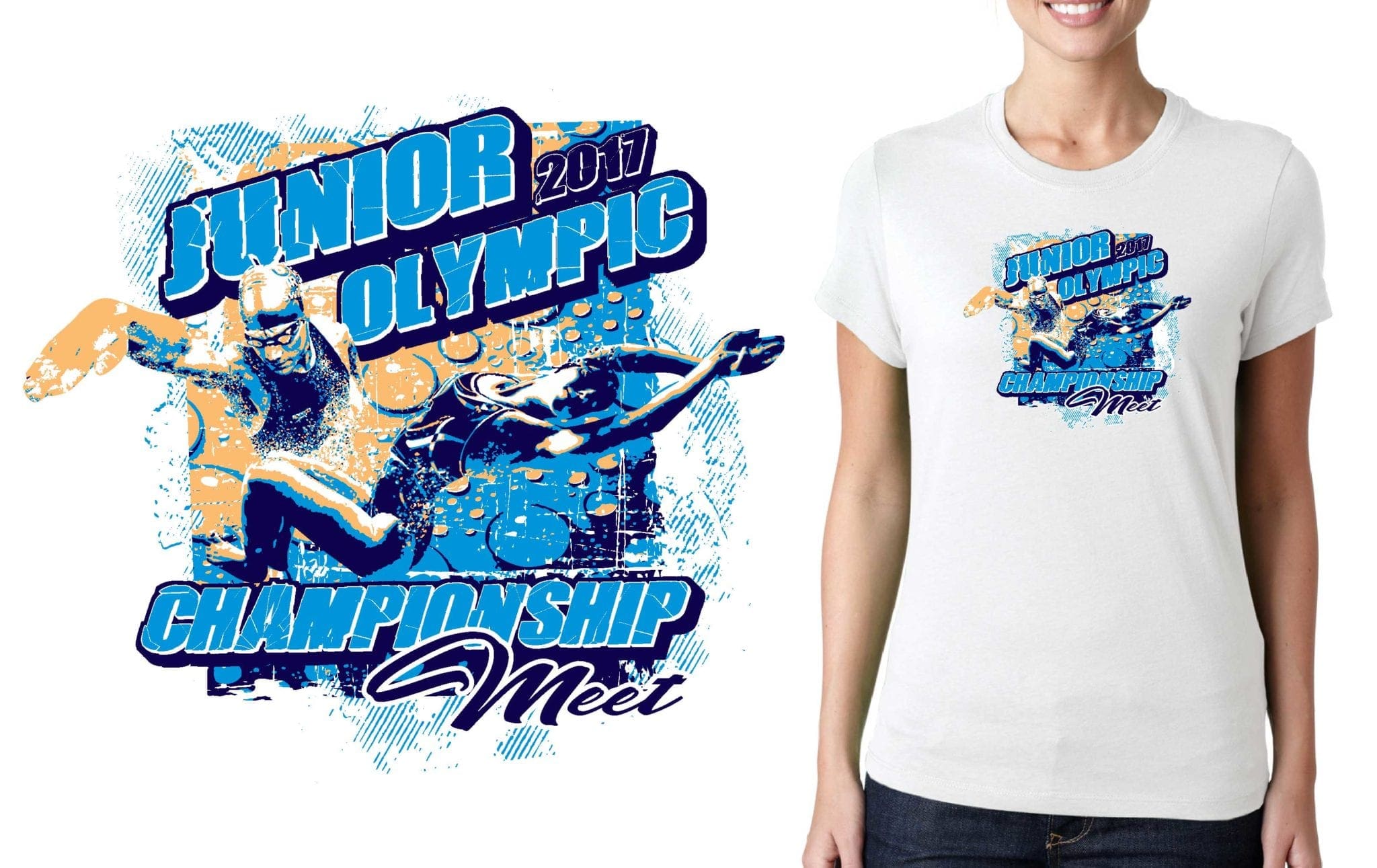 JUNIOR OLYMPIC SWIMMING CHAMPIONSHIP VECTOR LOGO DESIGN FOR PRINT | My ...