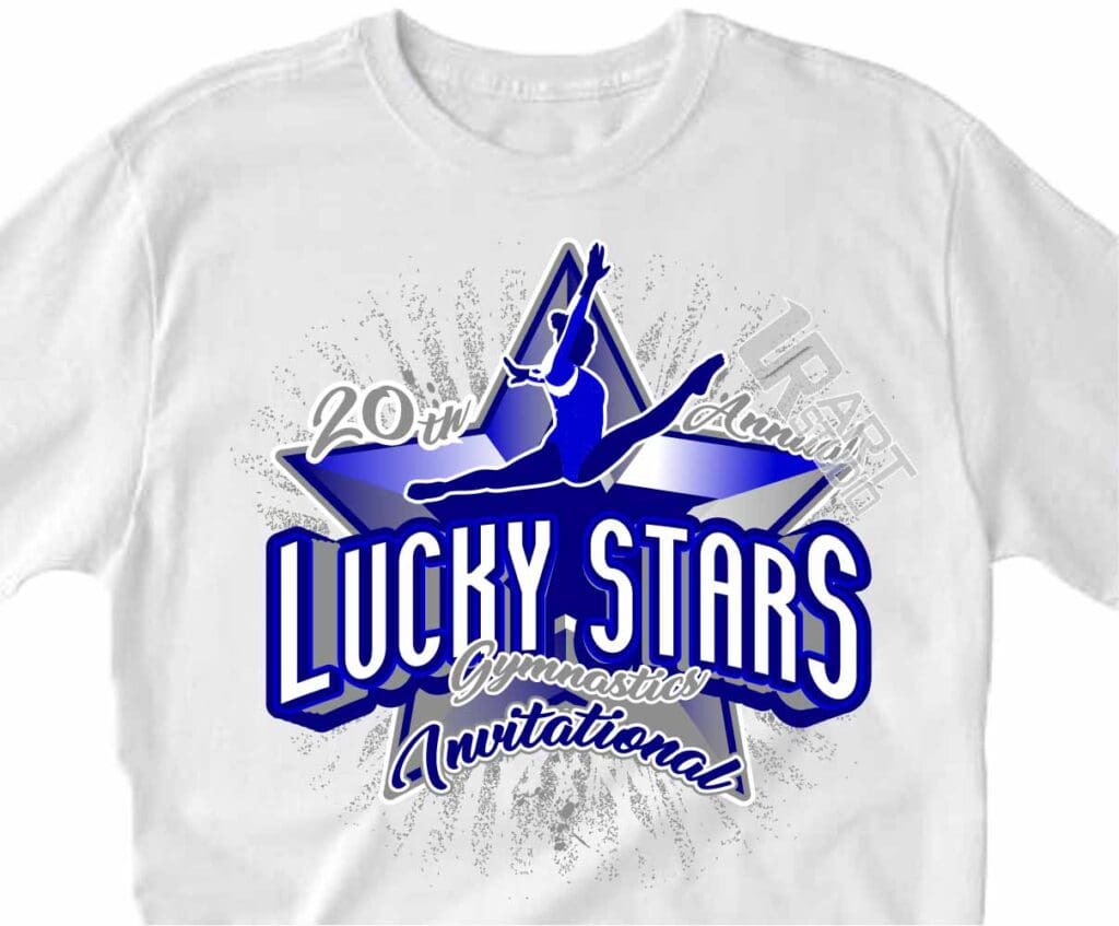 LUCKY STARS GYMNASTICS VECTOR LOGO DESIGN FOR PRINT My Event Artist