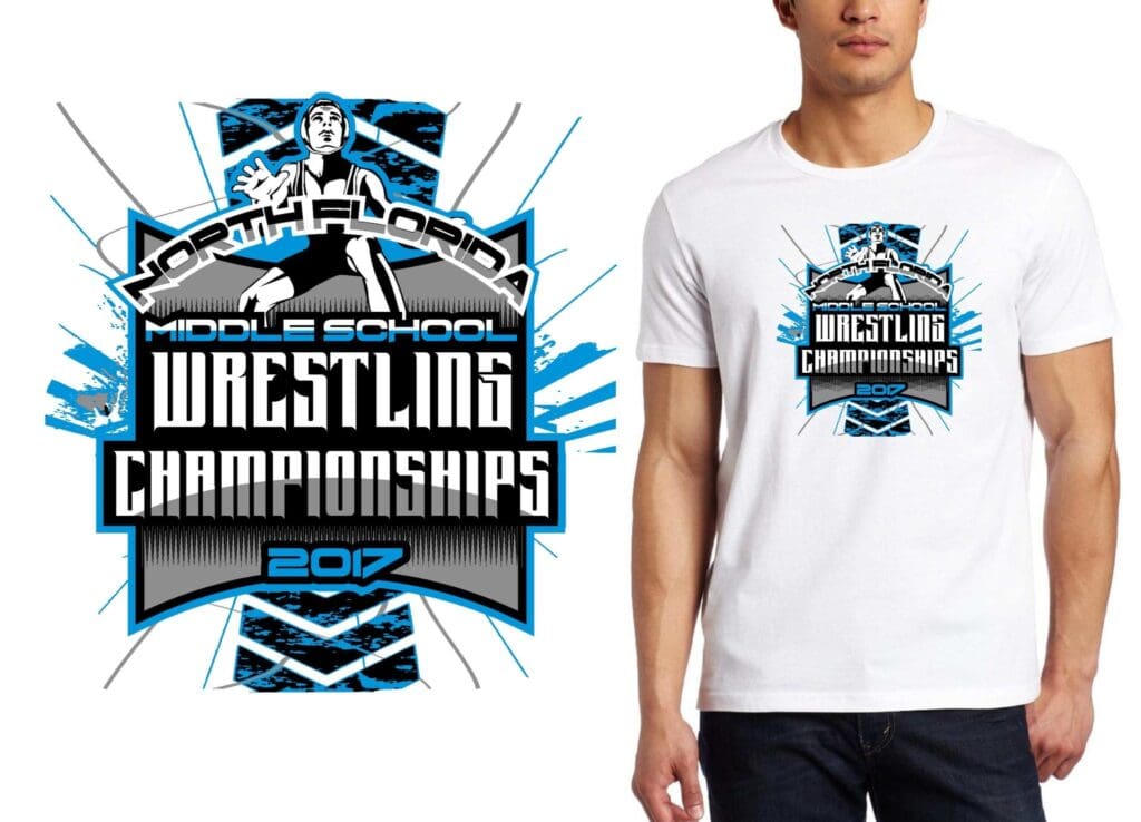 MIDDLE SCHOOL WRESTLING VECTOR LOGO DESIGN FOR PRINT