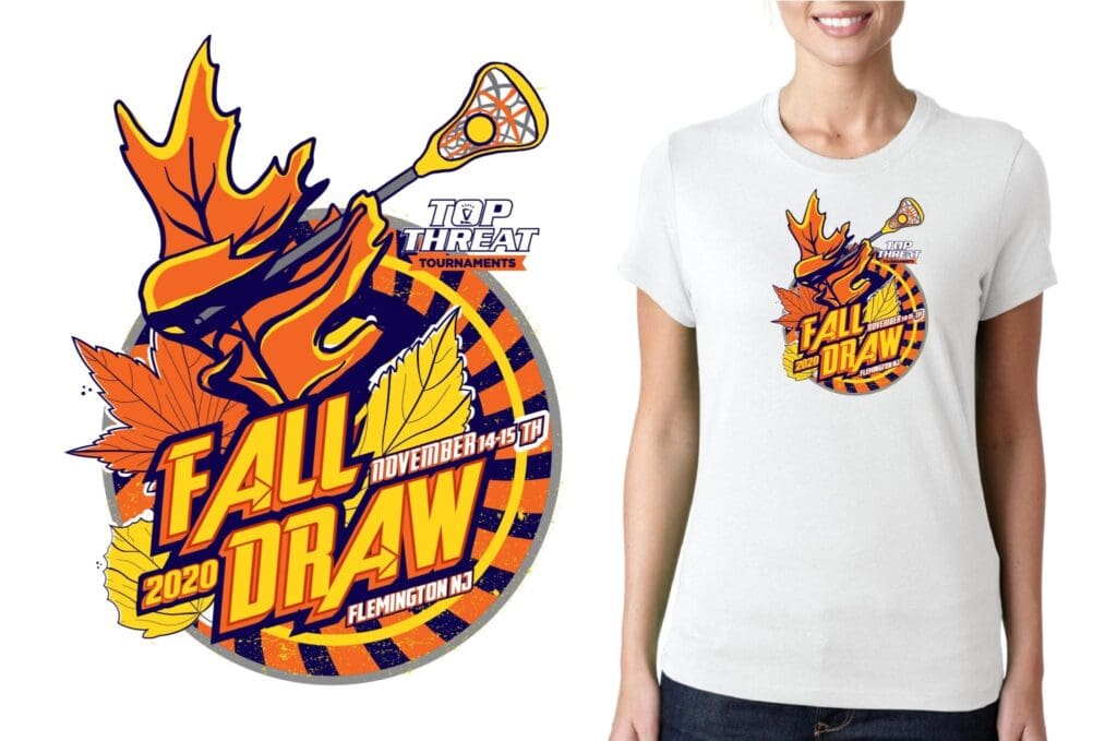 FALL DRAW LACROSSE TOURNAMENT VECTOR LOGO DESIGN FOR PRINT My Event