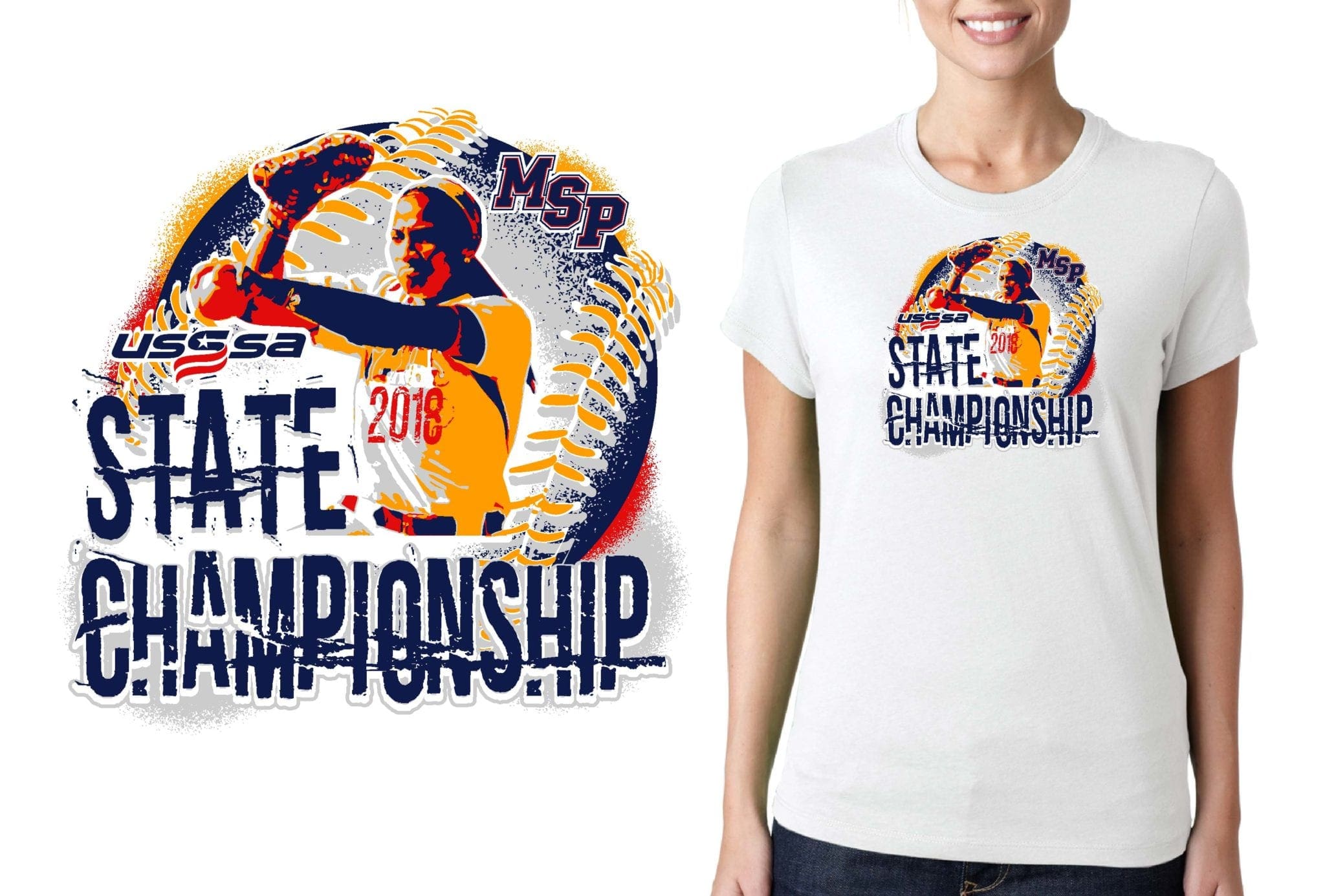 SOFTBALL STATE CHAMPIONSHIP VECTOR LOGO DESIGN FOR PRINT My Event Artist