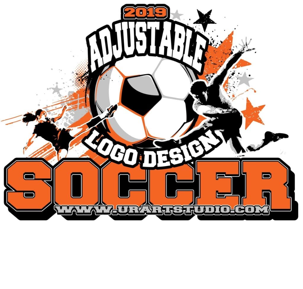 ADJUSTABLE SOCCER VECTOR LOGO DESIGN FOR PRINT