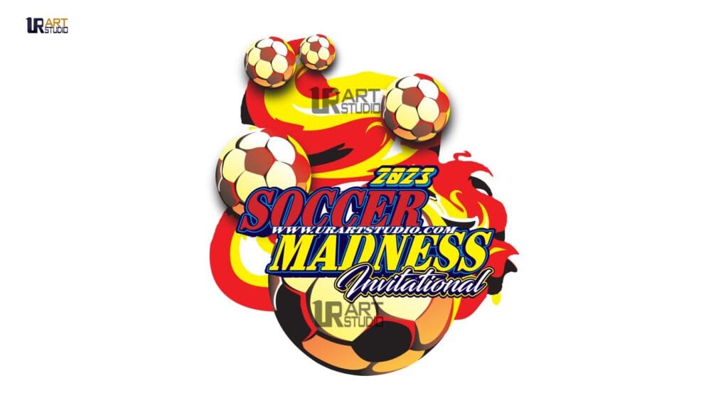 SOCCER MADNESS VECTOR LOGO DESIGN FOR PRINT