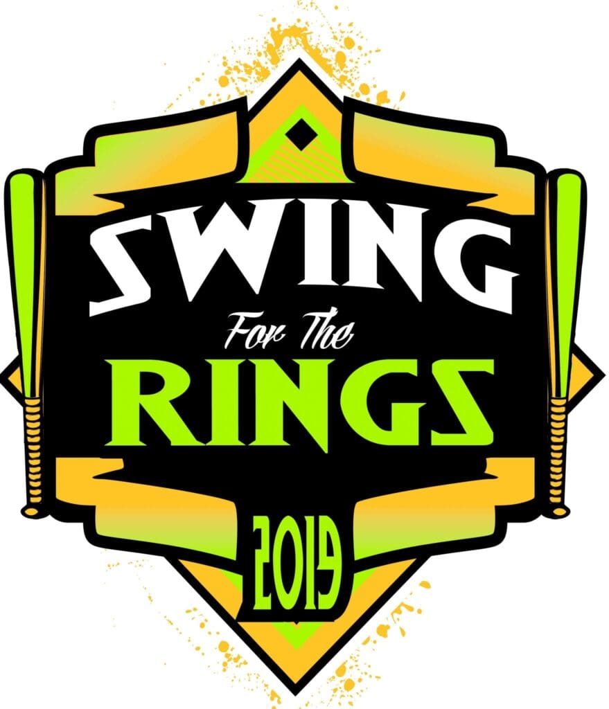 SWING FOR THE RINGS BASEBALL VECTOR LOGO DESIGN FOR PRINT My Event Artist