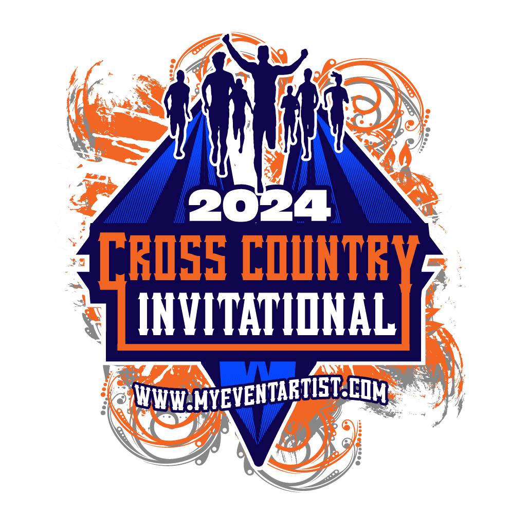 CROSS COUNTRY EVENT CROSS COUNTRY INVITATIONAL LOGO DESIGN FOR PRINT