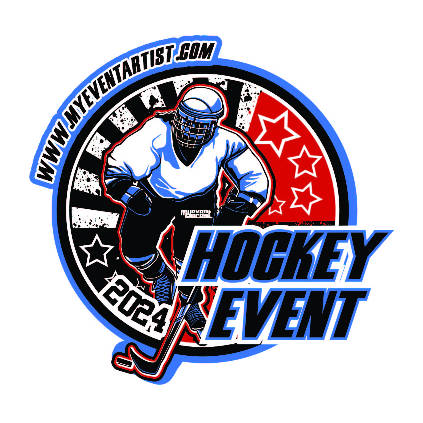 HOCKEY EVENT VECTOR VECTOR LOGO DESIGN READY FOR PRINT | My Event Artist