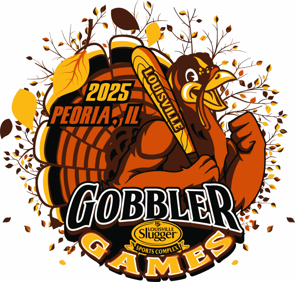 softball event Gobbler Games 2025 vector logo design for print on tshirts